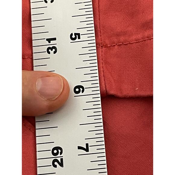 LL Bean Favorite Fit Shorts Womens 16 Coral Orange Stretch Cotton - Picture 6 of 13